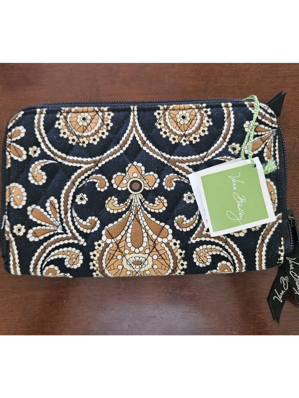 Vera Bradley Caffè Latte Zip-Around Wallet NWT | Retired 2008 Pattern